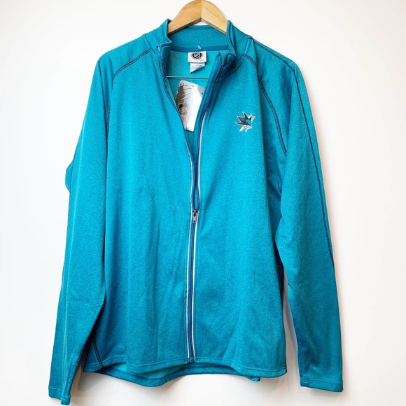 San Jose Sharks Blue Full Zip Jacket 2XL NWT